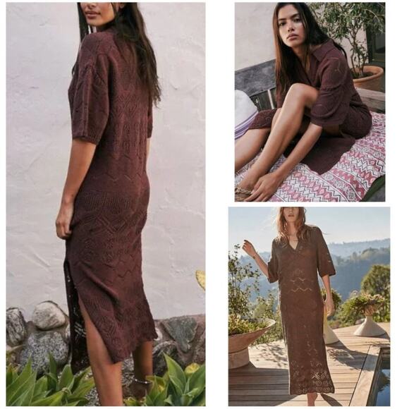 Free People Beach Islamadora Crochet Knit Maxi Dress - Picture 8 of 8